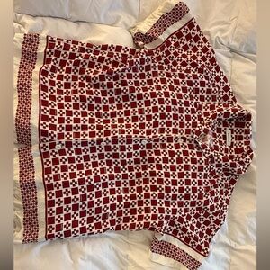 Sandro Red and White Checkered Men's Shirt